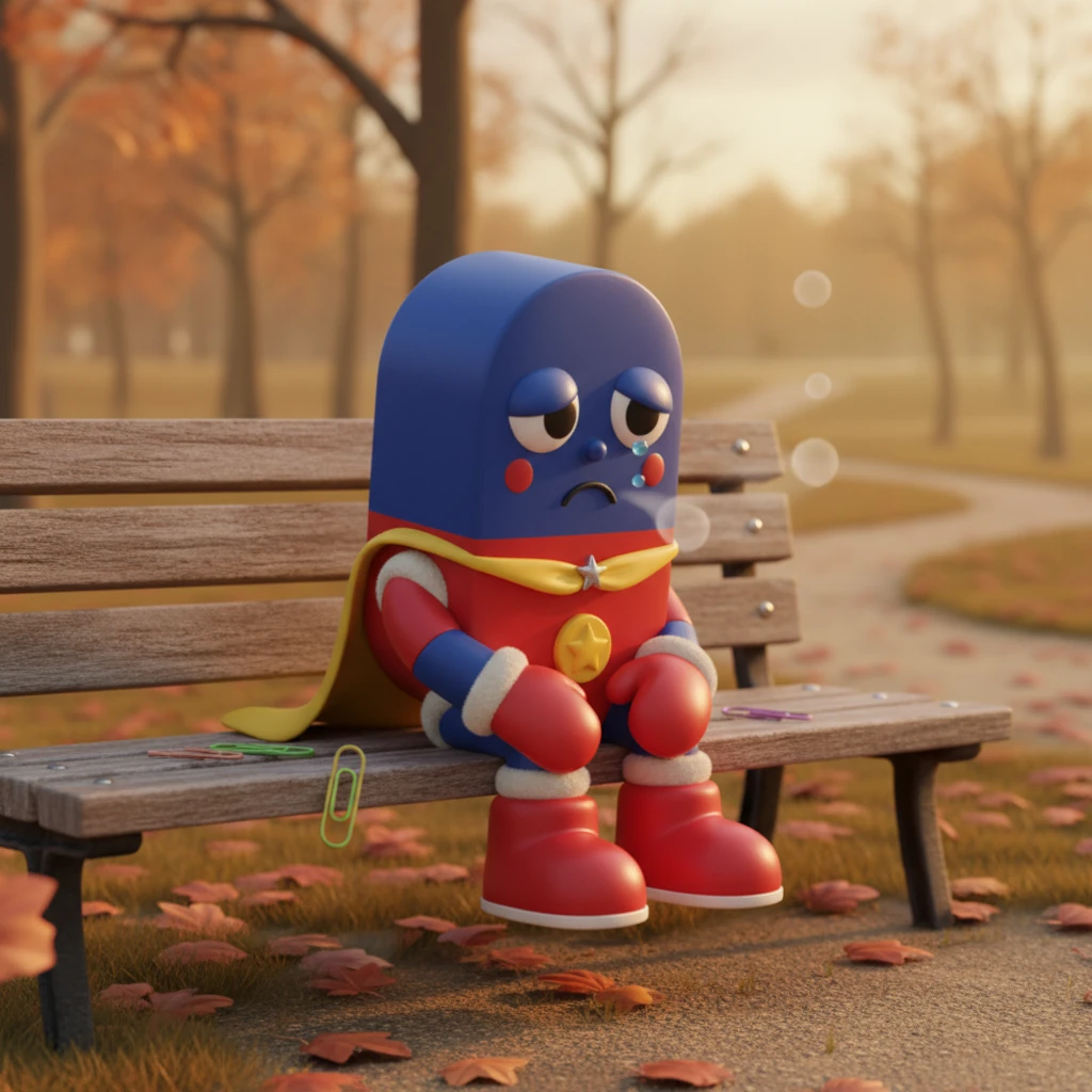 Max felt a little droopy, his shiny surface reflecting a hint of sadness. He sighed, wondering if he would ever find anyone he could truly stick with. It seemed his unique power was only making him feel more alone.