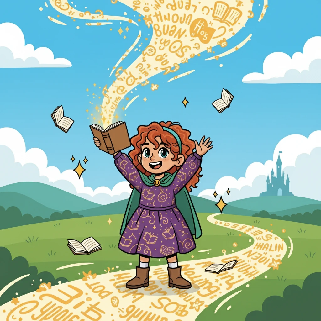 Le storie perdute ripresero vita grazie alle parole di Maya.  Le Scintille brillarono di nuovo, felici di essere state salvate.  La forza dell'immaginazione aveva trionfato.