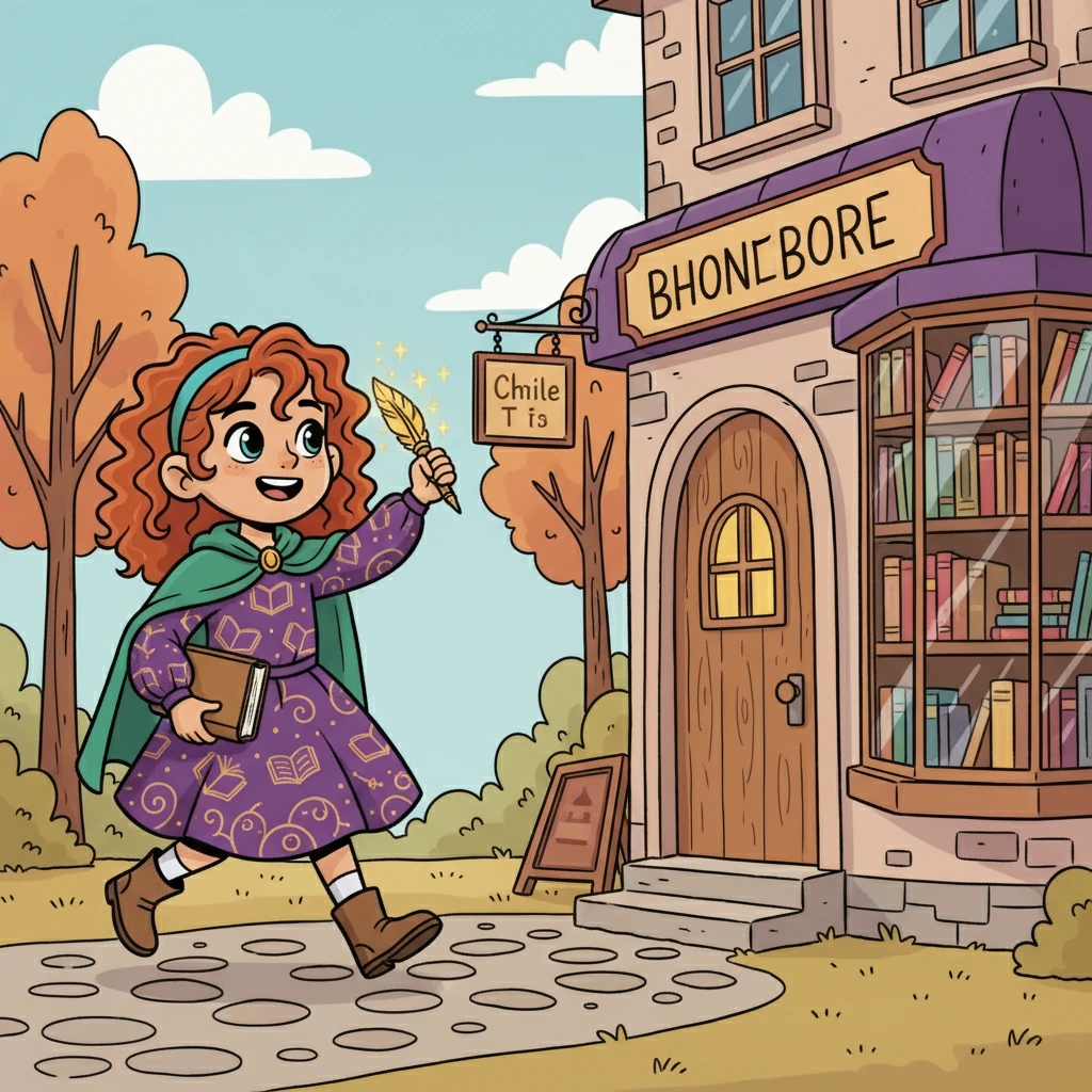 Maya tornò alla libreria del nonno, tenendo stretta la penna magica.  Aveva imparato che ogni storia è una scintilla, e che raccontare è un modo per non dimenticare.