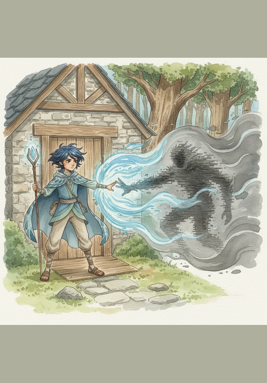 As the gray fog reached his doorstep, Elian held the prism high, and a beam of brilliant sapphire light cut through the gloom. He realized that as long as he stayed calm and focused, the prism could transform his inner peace into a solid, glowing path of light.