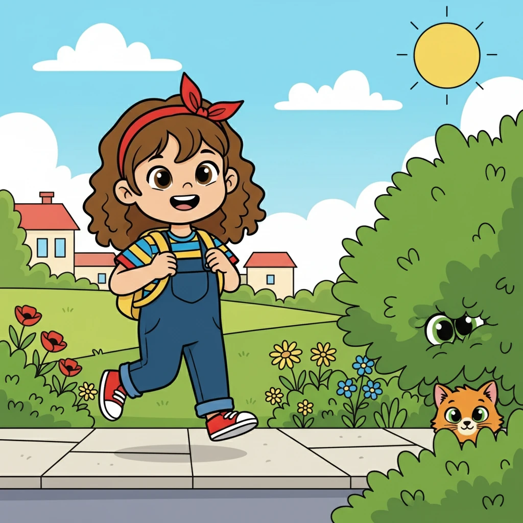 One sunny afternoon, Lila skipped home from school, her backpack bouncing with each step. The air smelled of freshly cut grass and blooming flowers. Suddenly, she heard a faint meow coming from beneath a large, leafy bush.