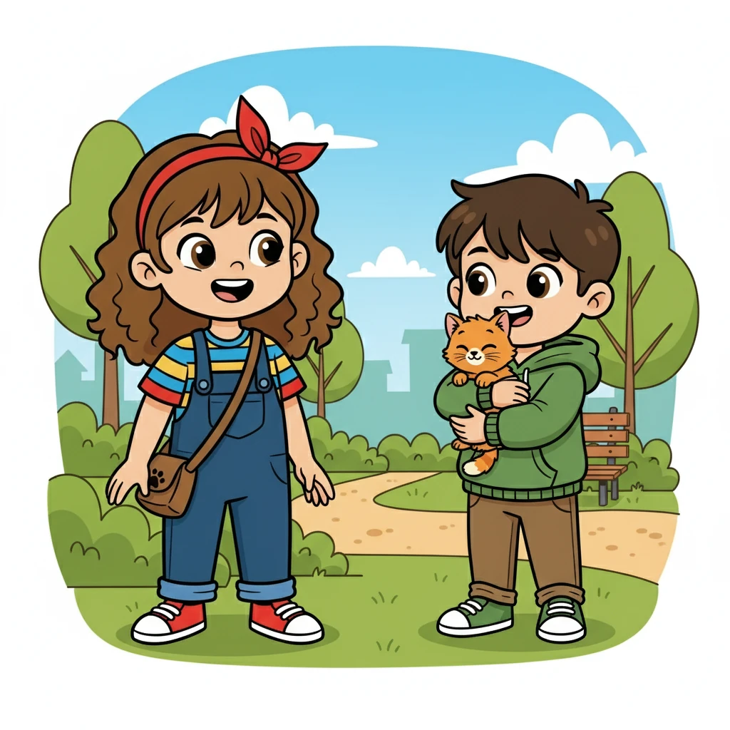 “That’s Mittens! He’s my kitten! Thank you so much for finding him!” he cried, his face lighting up with joy. He scooped up Mittens and hugged him tightly.