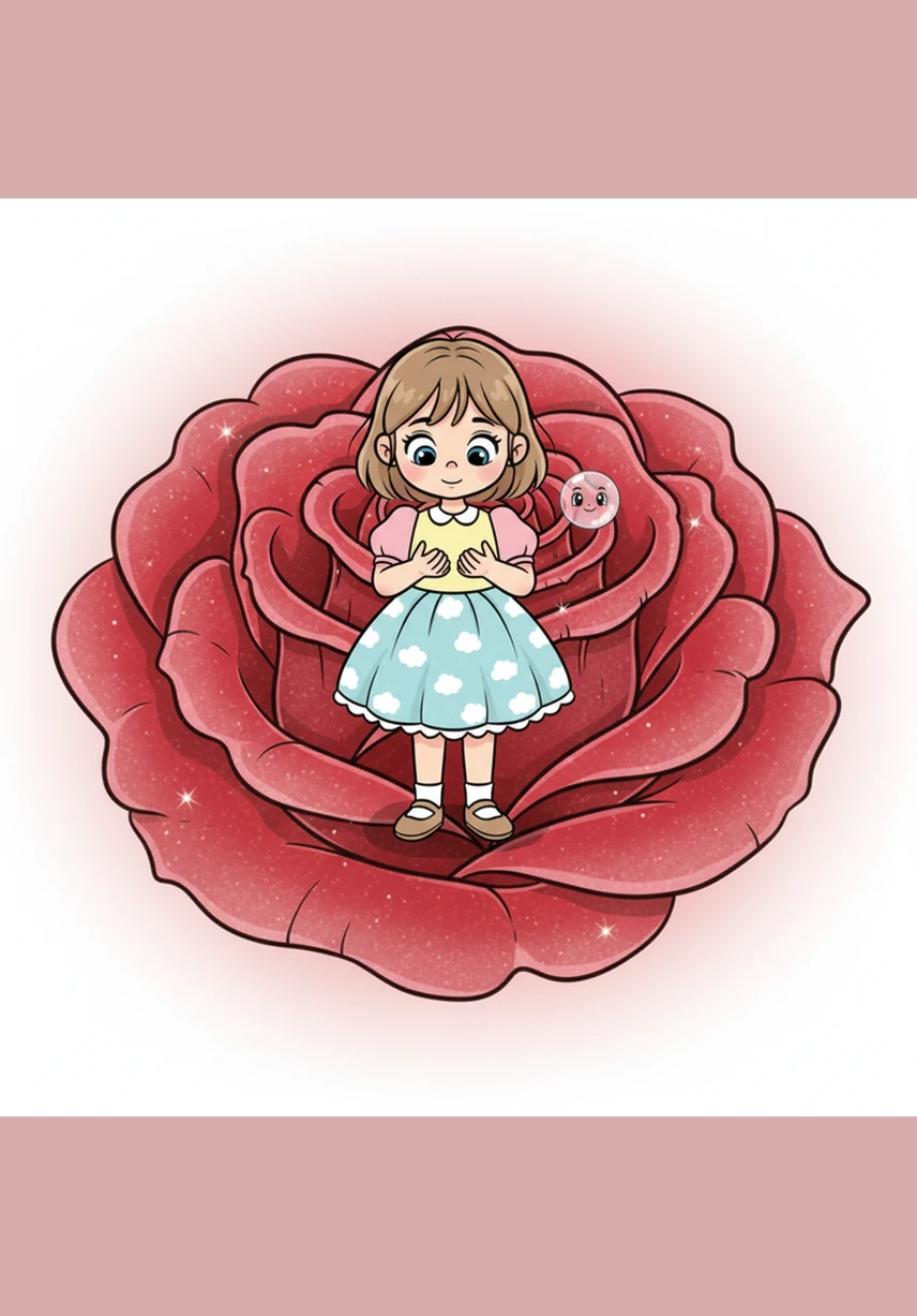 Suddenly back to her normal size, Lily stood in the quiet garden as the sun began to set behind the trees. In her hand, she held a single glowing petal, a reminder that the most beautiful worlds are often hidden right beneath our feet.