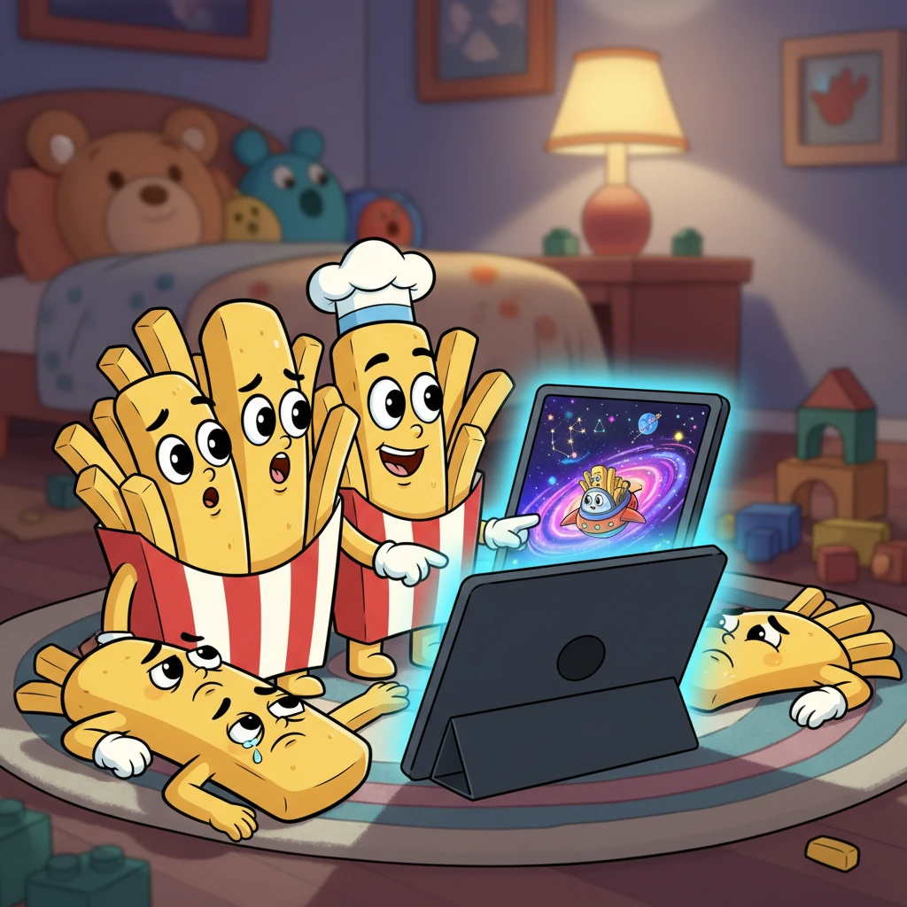 The Forgotten Fries and the Glowing Screen - friendship