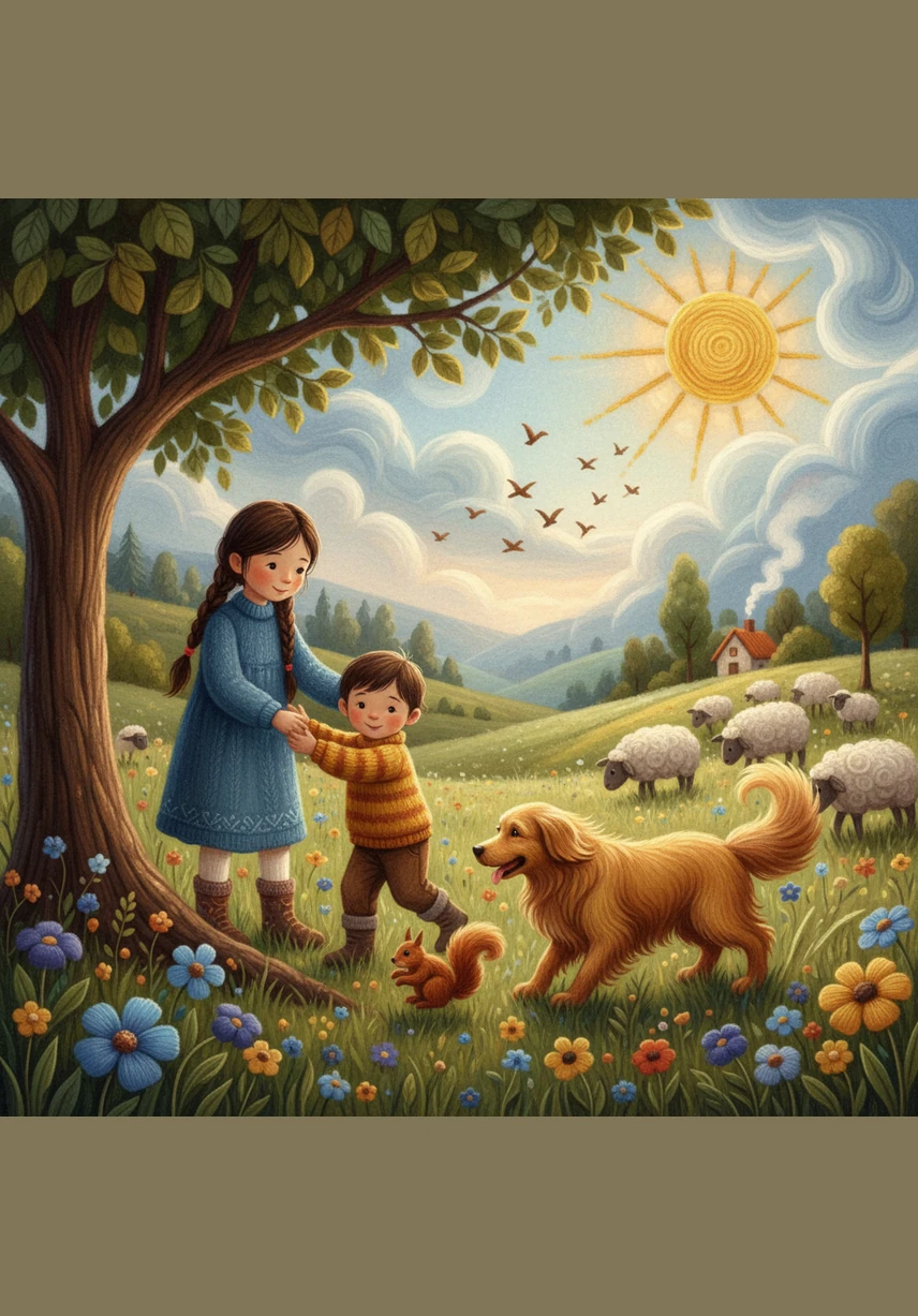 The morning air is crisp as farmers guide their sturdy bullocks toward the emerald green fields. Nearby, elders with wooden walking sticks make their way to the temple for morning prayers, their chants blending with the soft sounds of the waking countryside.