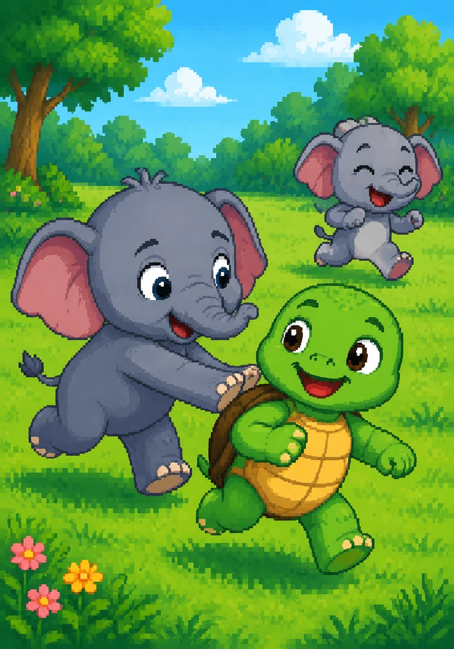 Suddenly, a game of tag starts on the soft grass, and everyone is running and giggling. Leo runs fast, but when he reaches out to tag Toby, he remembers to use a light, soft tap instead of a hard push. Toby giggles and keeps running, feeling completely safe playing with Leo.