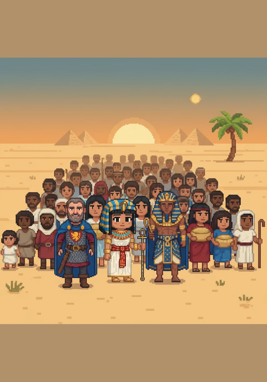 Everyone packs their bags very fast and carries bowls of dough on their shoulders. They walk together under a beautiful, bright sky.