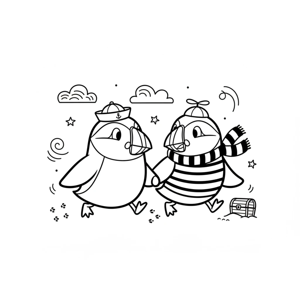 Jeff's Secret Day - coloring pages