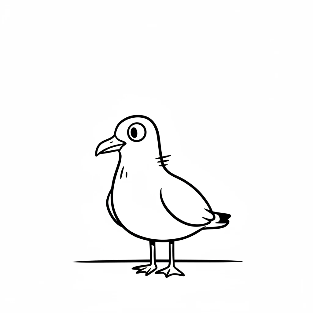 A curious gull looked around, tilting its head. Where did those two puffins go in such a hurry? It sees nothing but empty sky and sea.