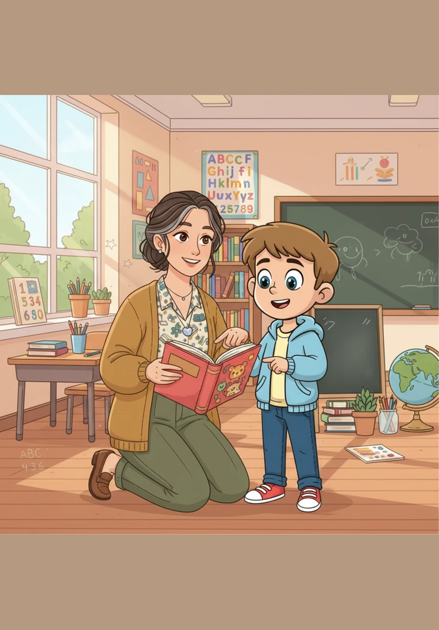 A Professora Sheyla mostra a Leo um espelho mágico que reflete não apenas sua imagem, mas todo o potencial e talento que ele carrega dentro de si. Ele vê a si mesmo como um explorador corajoso, capaz de aprender qualquer coisa com dedicação e paciência.