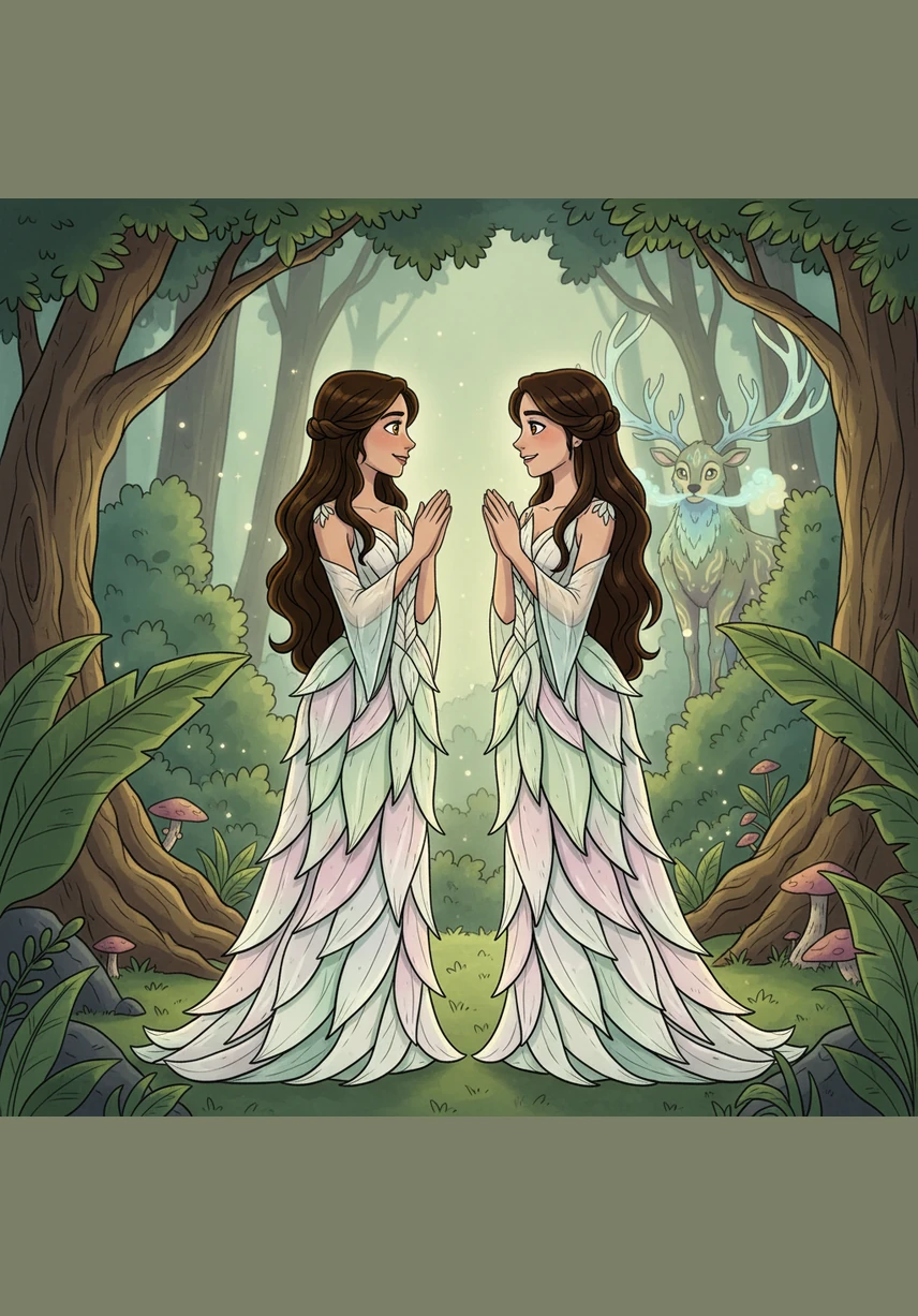 The light faded to reveal a young woman with a dress made of woven lily petals and hair the color of rich, dark earth. Princess Hana smiled at Aris, her amber eyes shining with the same kindness he had shown her when she was small and green.