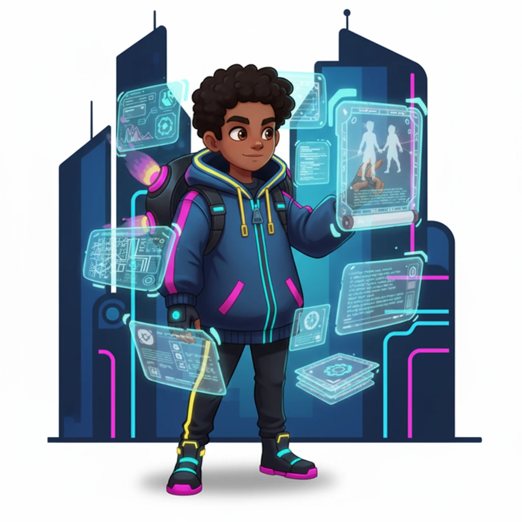 Er-Tostik's growth was astonishing, progressing not by days, but by the hour, documented on holographic displays that shimmered around his rapidly maturing form. His eyes, already filled with determination, scanned ancient digital scrolls detailing his brothers' disappearance. A powerful resolve solidified within him, urging him towards a destiny beyond the cyber-steppe.