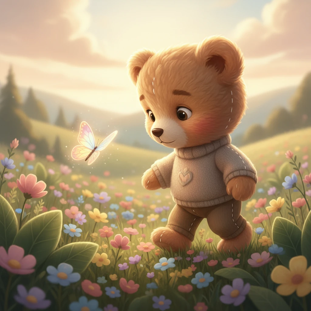 Аюхан көбелектің артынан еріп, оған жол көрсетуге шешім қабылдады. Олар бірге шалғыннан өтіп, әртүрлі гүлдер мен жапырақтардың арасынан өтті. Аюхан абайлап жүріп, кішкентай досына қарады.