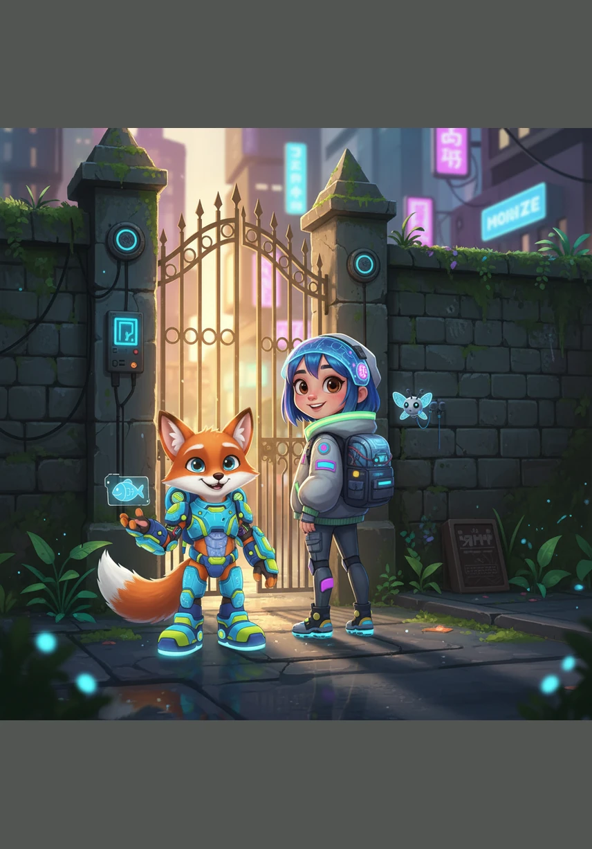 Lily reaches her garden gate just as the first stars begin to peek through the deepening twilight. She feels a deep sense of peace, carrying the warmth and magic of her secret journey in her heart.