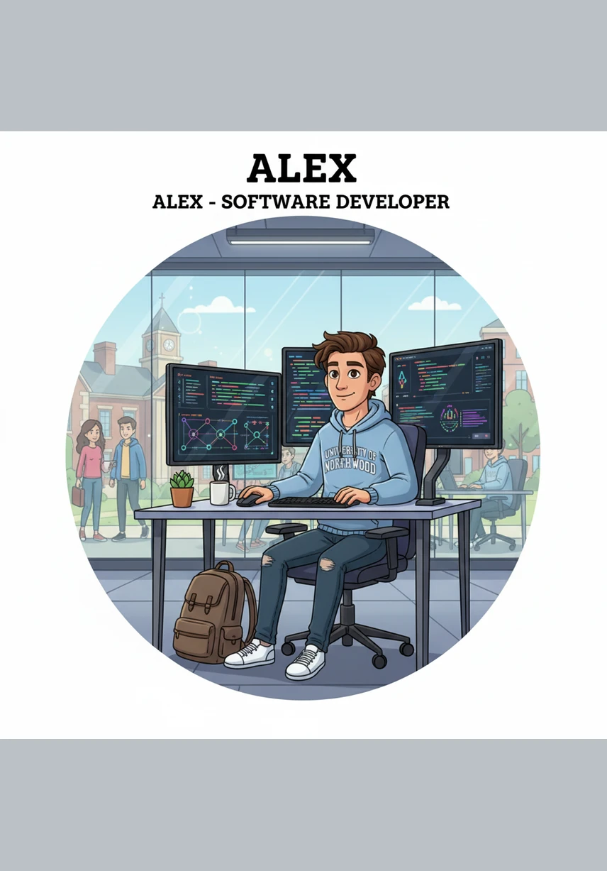 To manage the data efficiently, Alex implements a robust linked list in C. Each node represents a student, ensuring that adding or removing residents from the system is fast and perfectly organized.