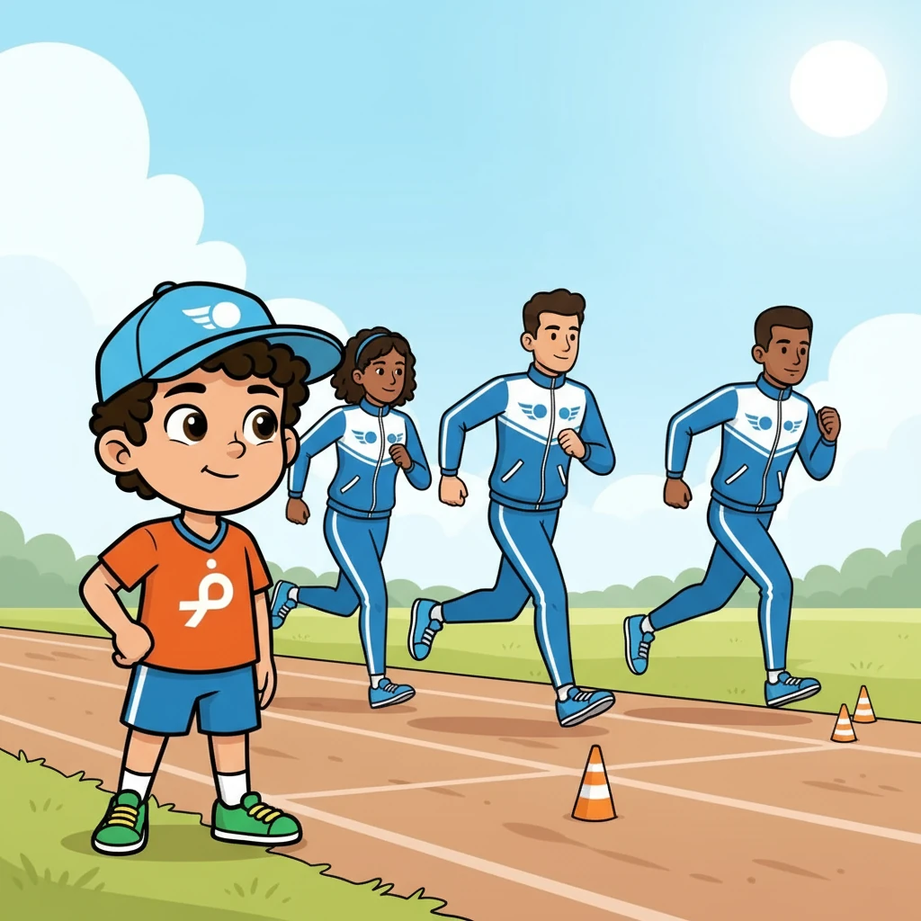 بعد السباق، شاهدت شيخة فريق فزاع يتدربون على السرعة المنتظمة. كان بعضهم يركضون ويقطعون مسافات متساوية في أزمنة متساوية، مما يعني سرعة ثابتة.