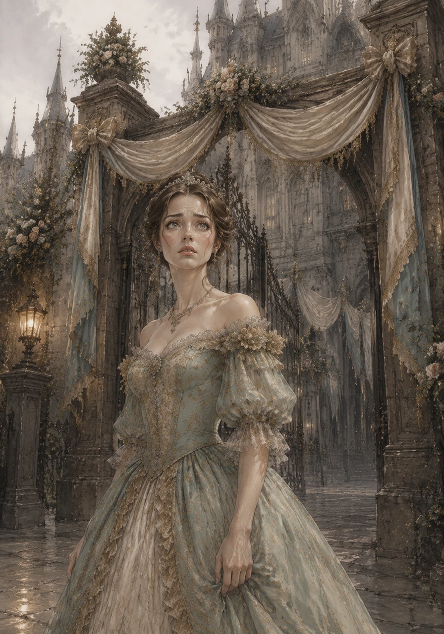 Lady Avelina Greene arrived at the grand Surrey Castle, her heart heavy with the weight of her impending marriage to the stern Earl Surrey, George Golding. The castle gates loomed large, decorated with banners for a lavish ball thrown in her honor, yet she felt like a prisoner entering a gilded cage.