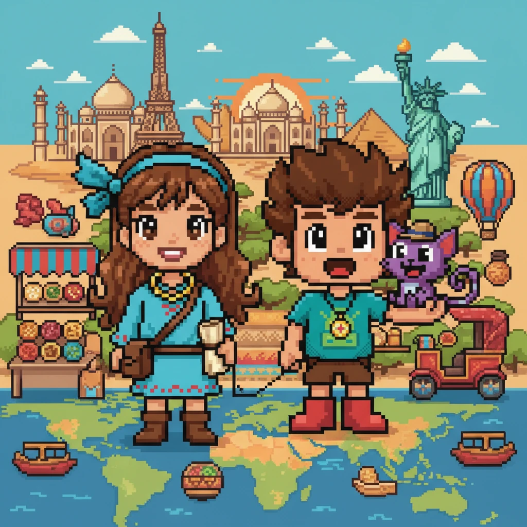 A Volta ao Mundo de Lia, Leo e Pipoca - 冒险故事